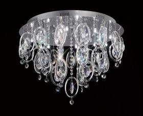 Solana Crystal Ceiling Lights Diyas Flush Crystal Fittings